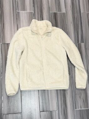 Uniqlo Cream Sherpa Full-Zip Jacket